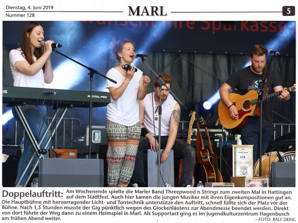 Threepwood N Strings beim Hattinger Altstadtfest