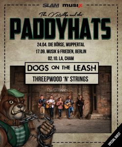 Threepwood 'N Strings sind Support für The O'Reillys and the Paddyhats